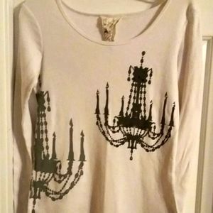 OH SO JANE  studded chandelier LONG SLEEVE shirt